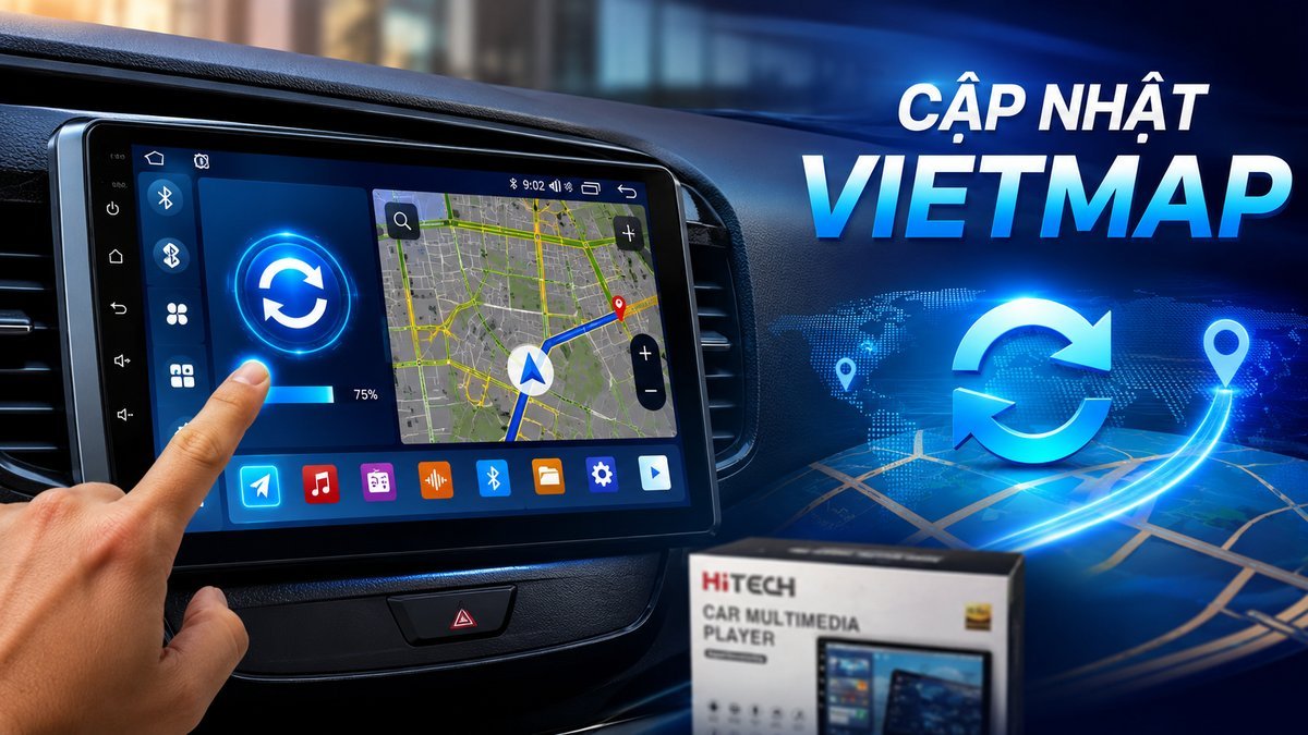 cập nhật vietmap trên màn hình android